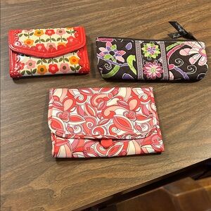 Vera Bradley Women's Colorful Wallet Trio